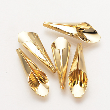 Brass Bead Cones KK-Q735-232G-1