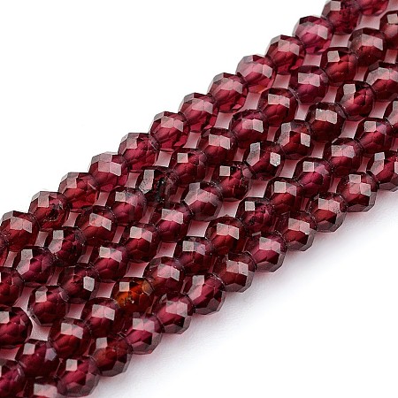 Natural Garnet Beads Strands X-G-K127-01F-3mm-1
