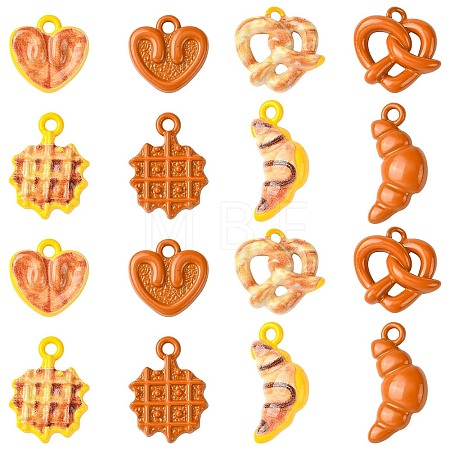 40Pcs 8 Styles Baking Paint Alloy Charms ENAM-CJ0007-06-1