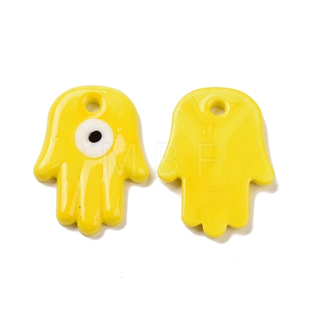 Handmade Evil Eye Lampwork Pendants LAMP-O018-02D-1