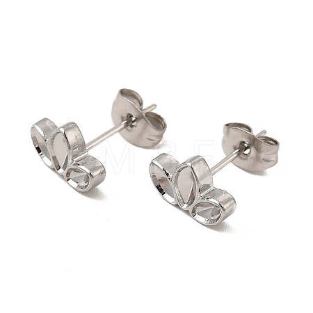 Non-Tarnish 304 Stainless Steel Stud Earring Cabochon Settings EJEW-I281-10P-1