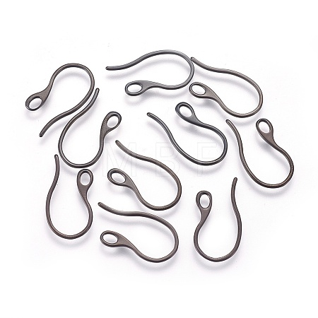 304 Stainless Steel Earring Hooks Ion Plating(IP) STAS-O119-01B-1