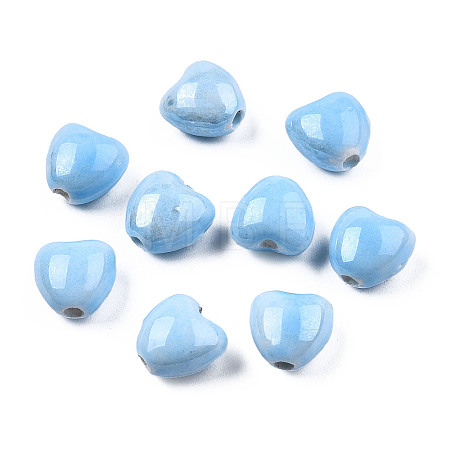 Pearlized Handmade Porcelain Beads X1-PORC-T007-21-07-1