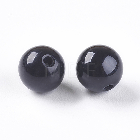 Natural Black Onyx Beads G-K275-13-6mm-1