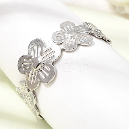 25MM 304 Stainless Steel Hollow Flower Cuff Bangles for Women SA-CBAB767-30P-1