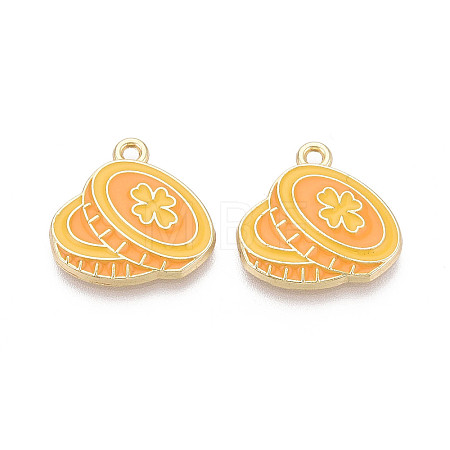 Saint Patrick's Day Alloy Enamel Pendants ENAM-T024-48A-G-1