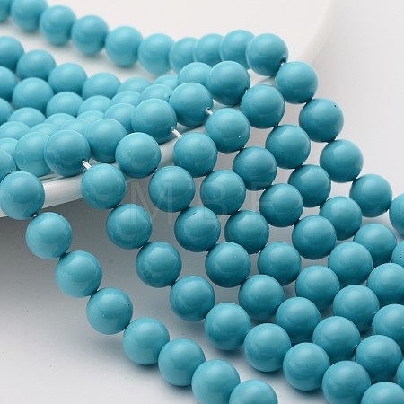 Shell Pearl Beads Strands X-SP8MM245-1