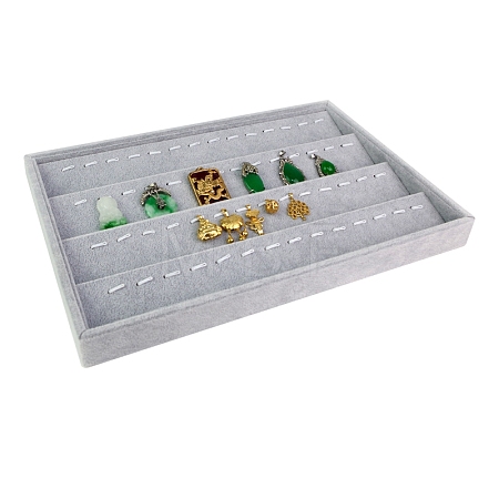 4-Tier Velvet Pendant Display Organizer Holder PW-WG64371-10-1