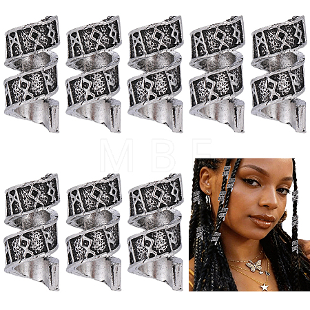 10Pcs Tibetan Style Zinc Alloy Dreadlocks Braiding Beads FIND-PA0001-77-1
