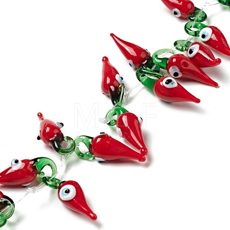 Handmade Lampwork Beads Strand LAMP-C008-01E-1