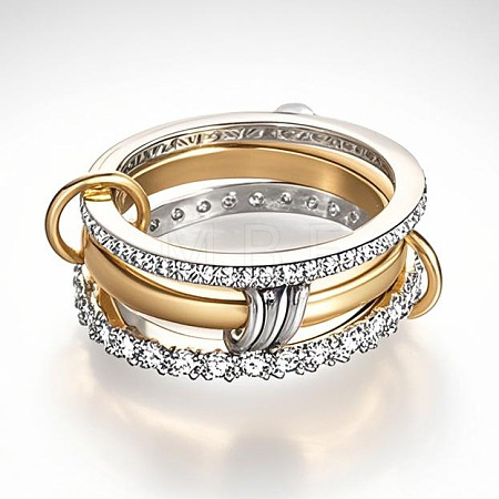 Ring Alloy with Crystal Rhinestone Finger Rings FS-WGDB9DD-01-1