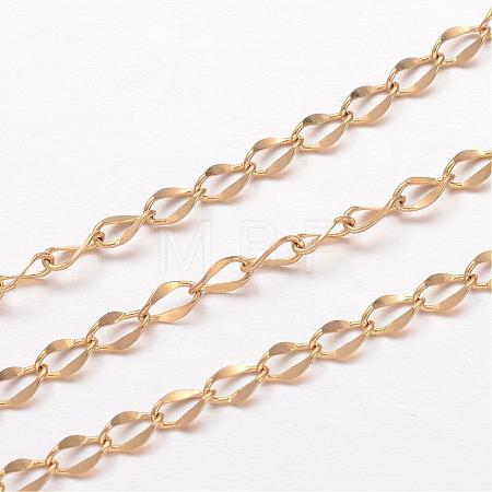 Ion Plating(IP) 304 Stainless Steel Curb Chains CHS-K004-16G-0.4mm-1