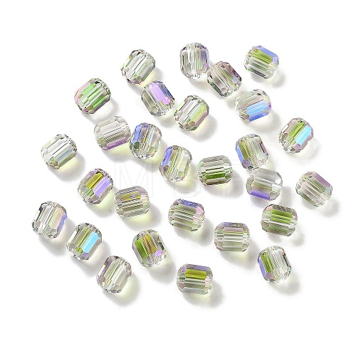 Electroplate Column Glass Beads EGLA-A043-02-FR01-1