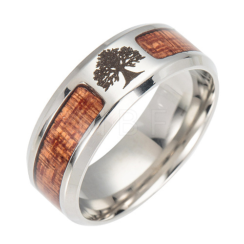 Tree of Life Enamel Finger Rings FIND-PW0020-08A-1