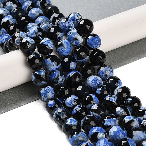 Natural Fire Crackle Agate Beads Strands G-M437-A01-01J-1