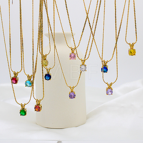 Real 18K Gold Plated Stainless Steel Pendant Necklaces CP2918-11-1
