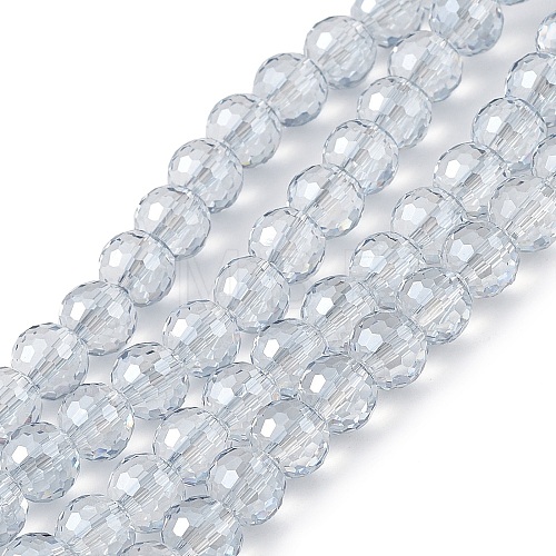 Transparent Electroplate Glass Beads Strands EGLA-F151-PL03-1