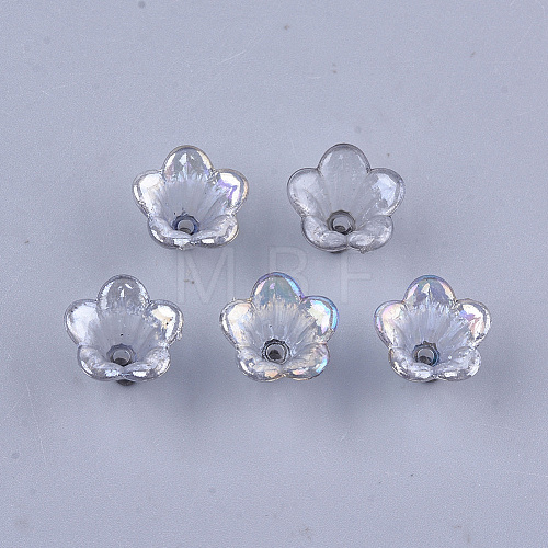 Transparent Acrylic Bead Caps TACR-T007-04F-1