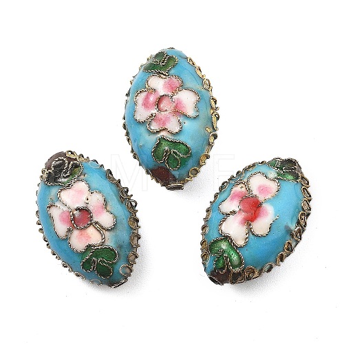 Handmade Cloisonne Beads CLB-Q002-09B-1