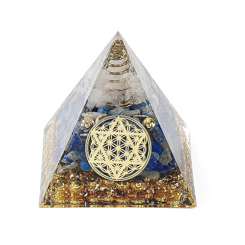 Orgonite Pyramid Resin Energy Generators DJEW-D013-04D-1