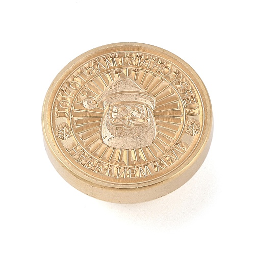 Christmas Series Wax Seal Brass Stamp Head AJEW-Z031-04G-10-1