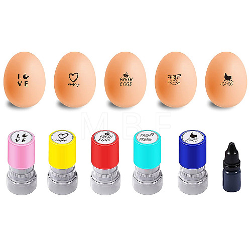 5Pcs 5 Styles Plastic Rubber Stamps DIY-WH0516-001-1
