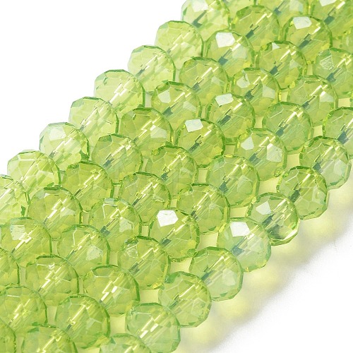 Baking Painted Transparent Glass Beads Strands DGLA-A034-J8MM-D07-1