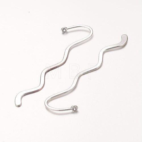 Zinc Alloy Wavy Bookmarks PALLOY-17-S-LF-1-1