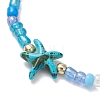 6Pcs Synthetic Turquoise & Non-magnetic Hematite Beads Stretch Bracelets BJEW-JB13432-5