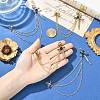 4Pcs 2 Colors Sword & Skull Alloy Hanging Chain Brooch JEWB-CJ0003-48-4