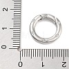 Brass Micro Pave Clear Cubic Zirconia Spring Gate Rings X-KK-M293-54P-3