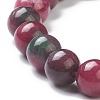 Dyed Natural Jade Beaded Stretch Bracelets BJEW-A117-C-04-3