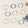 9Pcs 9 Styles Natural Mixed Stone Chip Nylon Braided Beaded Bracelet Making AJEW-BM0001-55-7