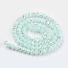 Electroplate Opaque Solid Color Glass Beads Strands X-EGLA-A034-P8mm-L09-2