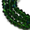 Transparent Electroplate Glass Beads Strands EGLA-A039-T4mm-L25-3