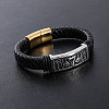 Punk Braided PU Leather Cord Bracelets LD8798-2-2