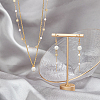 5M Brass & CCB Plastic Imitation Pearl Curb Chains DIY-CA0002-07-4