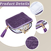 Velvet Jewelry Zipper Bags with Tassel ABAG-WH20009-32B-6