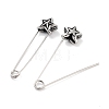 Star 316 Surgical Stainless Steel Safety Pin Hoop Earrings for Women EJEW-Z050-31A-AS-2