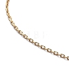 Ion Plating(IP) Adjustable 304 Stainless Steel Cable Chain Necklaces NJEW-K270-03G-3