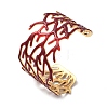 304 Stainless Steel Enamel Cuff Bangles for Women BJEW-F518-03D-G-2