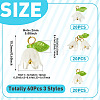 60Pcs 3 Styles ABS Plastic Imitation Pearl & Acrylic Pendants PALLOY-TAC0280-4