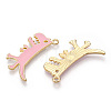 Rack Plating Alloy Enamel Pendants FIND-Q099-01G-05-2