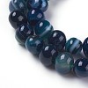 Dyed Natural Banded Agate Beads Strands G-F595-E04-3
