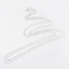 Iron Rolo Chains Necklace Making X-MAK-R015-45cm-S-2