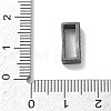 Brass Micro Pave Black Cubic Zirconia Slide Charms KK-A300-12B-3