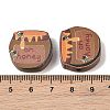 Printed Schima Wood Beads WD-CBA91F0-01-3