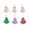 Handmade Bumpy Glass Enamel Pendants PALLOY-JF04469-02-1