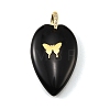 Natural Obsidian Pendants G-G470-02G-10-1