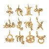 304 Stainless Steel with Crystal Rhinestone Charms RB-CBA5270-12G-1